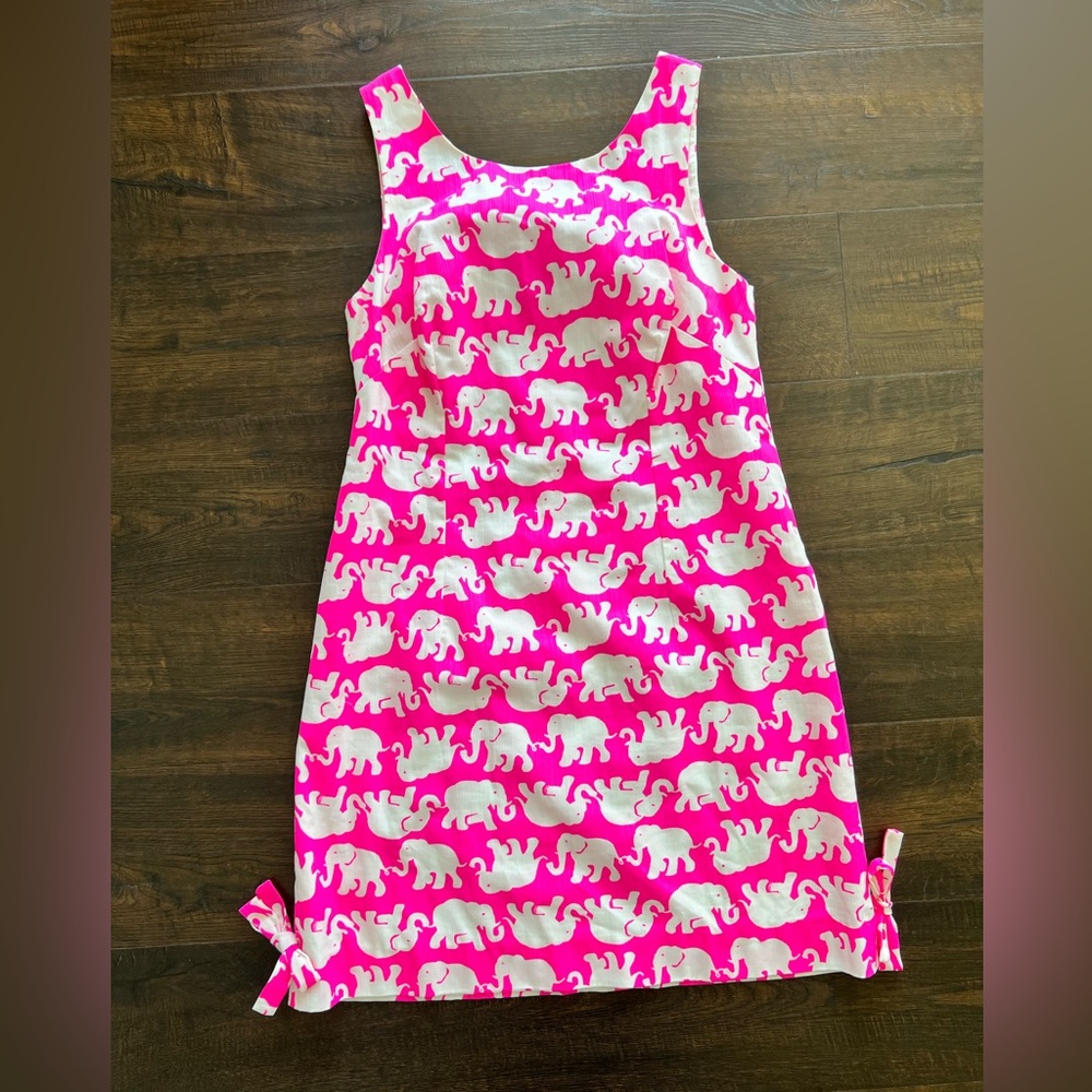 Lilly Pulitzer Pink and White Elephant dress
